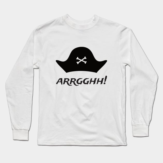 Pirates / Hat / Argh! (Light) Long Sleeve T-Shirt by oceanys